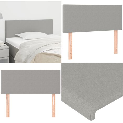 Cabecero de tela gris claro 90x5x78/88 cm - Cabecero de cama ajustable - Cabecero de cama de tela