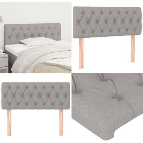 Cabecero de tela gris claro 90x7x78/88 cm - Cabecero de cama ajustable - Cabecero de cama de tela