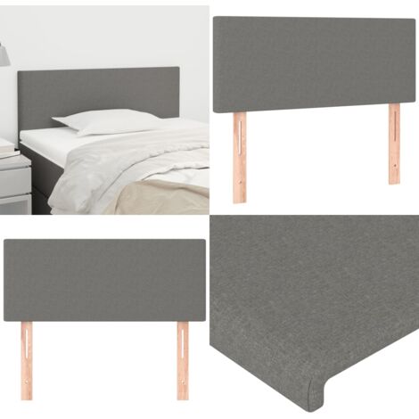 Cabecero de tela gris oscuro 100x5x78/88 cm - Cabecero de cama ajustable - Cabecero de cama de tela