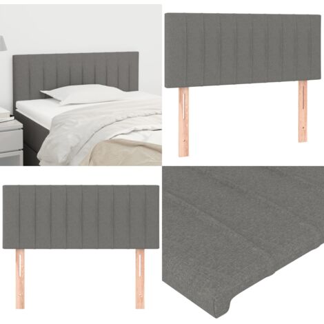 Cabecero de tela gris oscuro 100x5x78/88 cm - Cabecero de cama ajustable - Cabecero de cama de tela