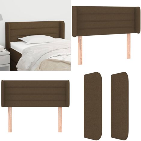 Cabecero de tela gris oscuro 103x16x78/88 cm - Cabecero de cama gris - Cabecero de cama madera