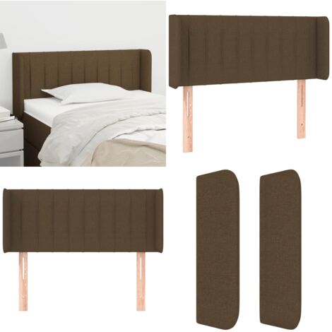 Cabecero de tela gris oscuro 103x16x78/88 cm - Cabecero de cama gris - Cabecero de cama madera