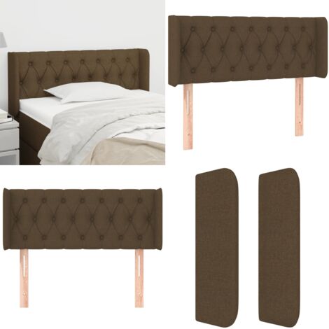 Cabecero de tela gris oscuro 103x16x78/88 cm - Cabecero de cama gris - Cabecero de cama madera