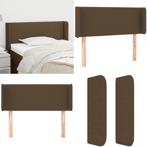 Cabecero de tela gris oscuro 103x16x78/88 cm - Cabecero de cama gris - Cabecero de cama madera