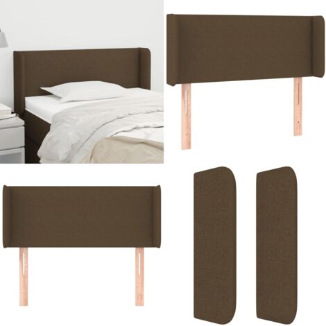 Cabecero de tela gris oscuro 103x16x78/88 cm - Cabecero de cama gris - Cabecero de cama madera