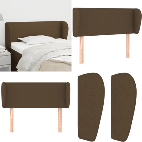 Cabecero de tela gris oscuro 103x23x78/88 cm - Cabecero de cama gris - Cabecero de cama con orejas