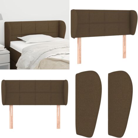 Cabecero de tela gris oscuro 103x23x78/88 cm - Cabecero de cama gris - Cabecero de cama con orejas