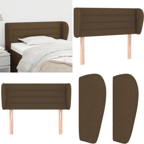 Cabecero de tela gris oscuro 103x23x78/88 cm - Cabecero de cama gris - Cabecero de cama con orejas