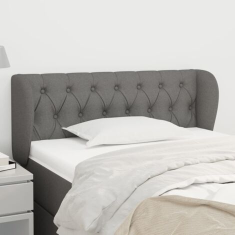 Cabecero de tela gris oscuro 103x23x78/88 cm vidaXL