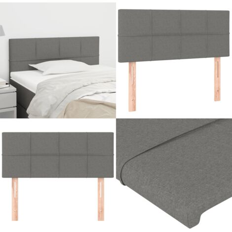 Cabecero de tela gris oscuro 90x5x78/88 cm - Cabecero de cama ajustable - Cabecero de cama de tela