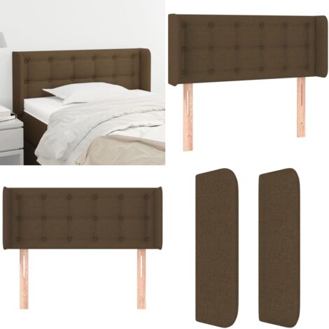 Cabecero de tela gris oscuro 93x16x78/88 cm - Cabecero de cama gris - Cabecero de cama madera