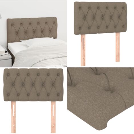 Cabecero de tela gris taupe 80x7x78/88 cm - Cabecero de cama ajustable - Cabecero de cama de tela