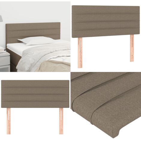 Cabecero de tela gris taupe 90x5x78/88 cm - Cabecero de cama ajustable - Cabecero de cama de tela