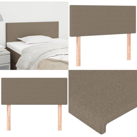 Cabecero de tela gris taupe 90x5x78/88 cm - Cabecero de cama ajustable - Cabecero de cama de tela