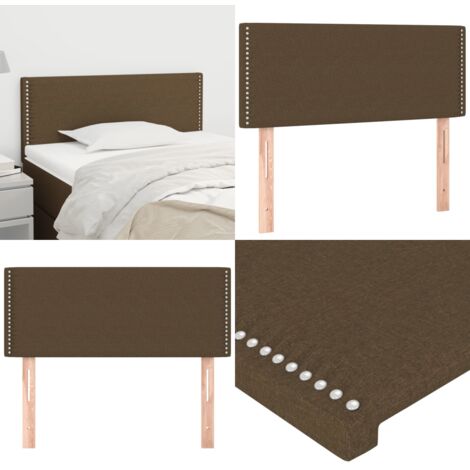 Cabecero de tela marrón oscuro 100x5x78/88 cm - Cabecero de cama marrón - Cabecero de cama con tela