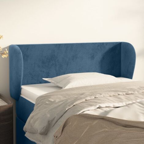 Cabecero de terciopelo azul oscuro 103x23x78/88 cm vidaXL