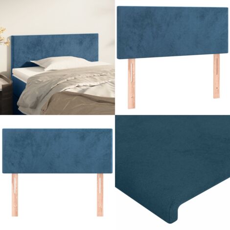 Cabecero de terciopelo azul oscuro 80x5x78/88 cm - Terciopelo azul oscuro - Cabecero ajustable