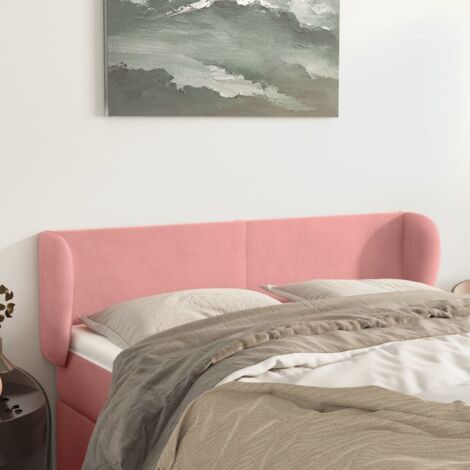 Cabecero de terciopelo rosa 147x23x78/88 cm vidaXL