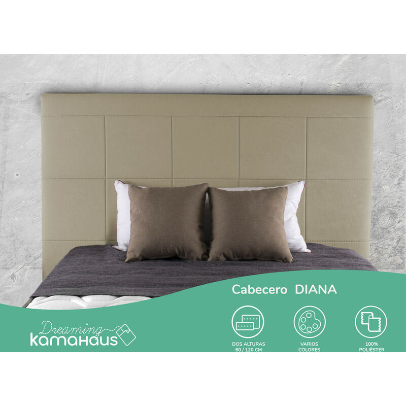 

Cabecero Diana | Tapizado Tejido Nido | Antimanchas | Para camas de 150 cm | 160 x 120 cm | Para camas de 150 cm | Color Nido 3/Beige