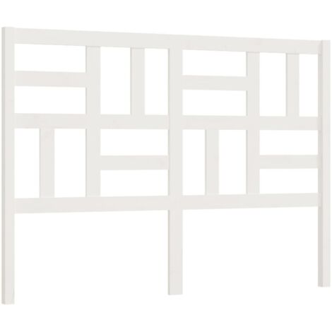 Cabecero dormitorio complemento mueble 146x4x104 cm madera pino blanco TDL0203848