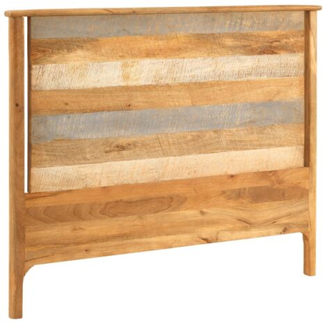 Cabecero En Madera Maciza De Mango Gris 145X120 Cm