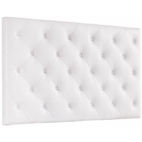 Cabecero Enfield en semil piel acabado blanco 95 cm(alto)160 cm(ancho) Color Blanco