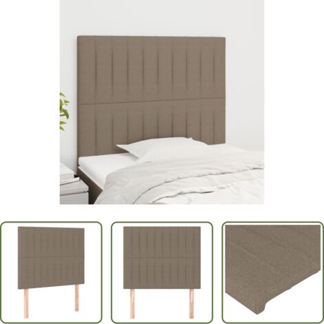 Cabecero gris -  Cabecero de cama gris topo 90x5x118/128 cm Tela