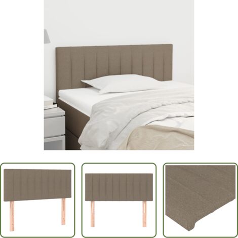 Cabecero gris -  Cabecero de tela gris taupe 100x5x78/88 cm
