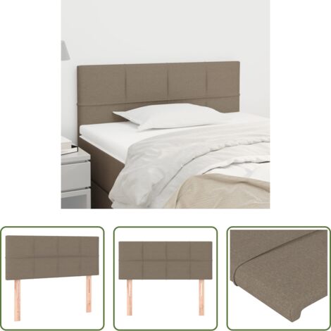 Cabecero gris -  Cabecero de tela gris taupe 100x5x78/88 cm