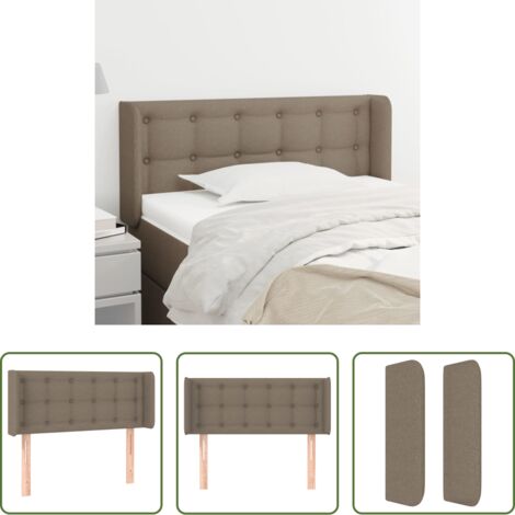 Cabecero gris -  Cabecero de tela gris taupe 103x16x78/88 cm