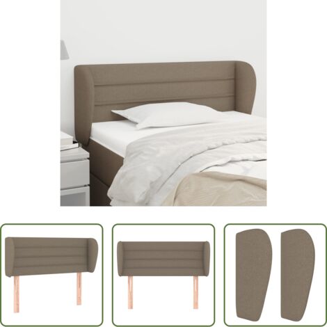 Cabecero gris -  Cabecero de tela gris taupe 103x23x78/88 cm