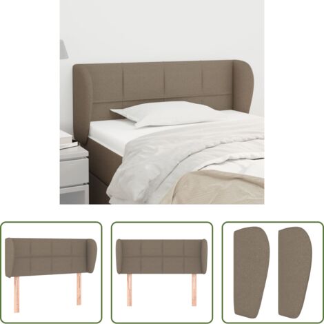 Cabecero gris -  Cabecero de tela gris taupe 103x23x78/88 cm