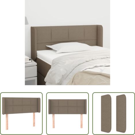 Cabecero gris -  Cabecero de tela gris taupe 83x16x78/88 cm