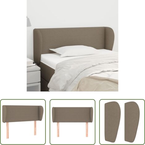 Cabecero gris -  Cabecero de tela gris taupe 83x23x78/88 cm