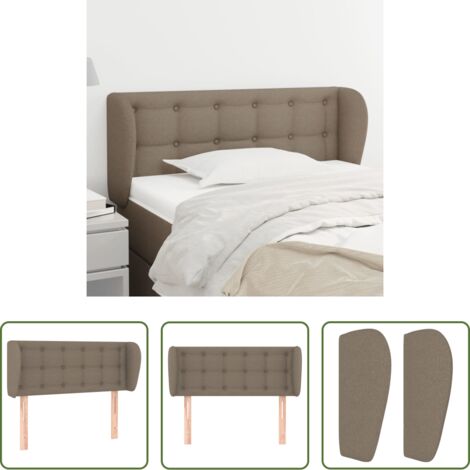 Cabecero gris -  Cabecero de tela gris taupe 83x23x78/88 cm