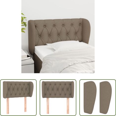 Cabecero gris -  Cabecero de tela gris taupe 83x23x78/88 cm