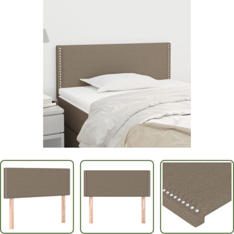 Cabecero gris -  Cabecero de tela gris taupe 90x5x78/88 cm