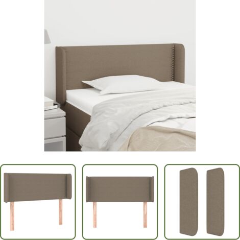 Cabecero gris -  Cabecero de tela gris taupe 93x16x78/88 cm
