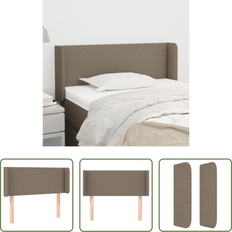 Cabecero gris -  Cabecero de tela gris taupe 93x16x78/88 cm