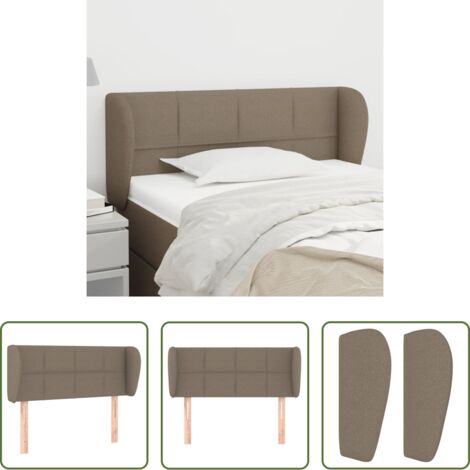 Cabecero gris -  Cabecero de tela gris taupe 93x23x78/88 cm