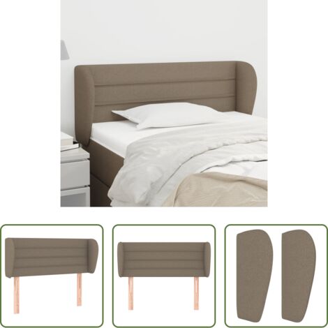 Cabecero gris -  Cabecero de tela gris taupe 93x23x78/88 cm
