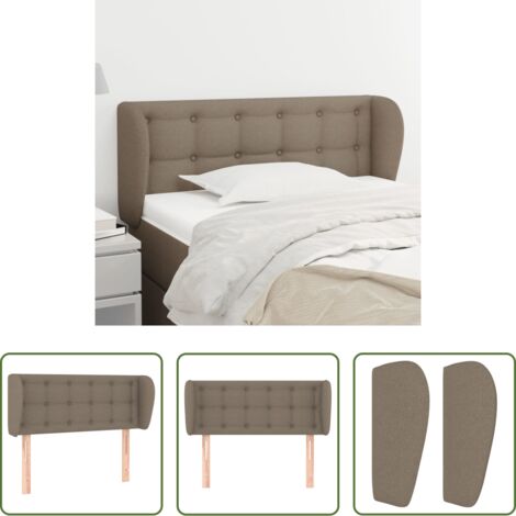 Cabecero gris -  Cabecero de tela gris taupe 93x23x78/88 cm