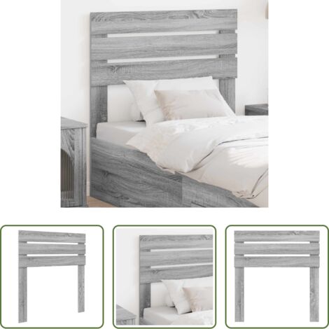 Cabecero gris -  Cabecero Gris Sonoma 90 cm Madera contrachapada