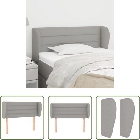 Cabecero gris claro -  Cabecero de tela gris claro 103x23x78/88 cm
