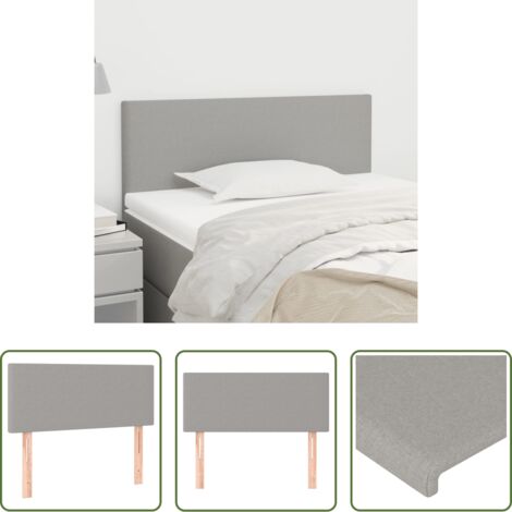 Cabecero gris claro -  Cabecero de tela gris claro 80x5x78/88 cm