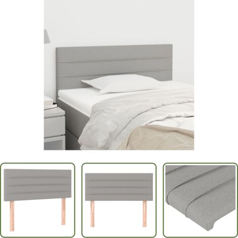 Cabecero gris claro -  Cabecero de tela gris claro 80x5x78/88 cm