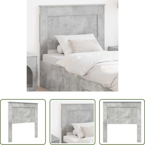 Cabecero gris concreto -  Cabecero con cabecera Gris Concreto 75 cm Madera contrachapada