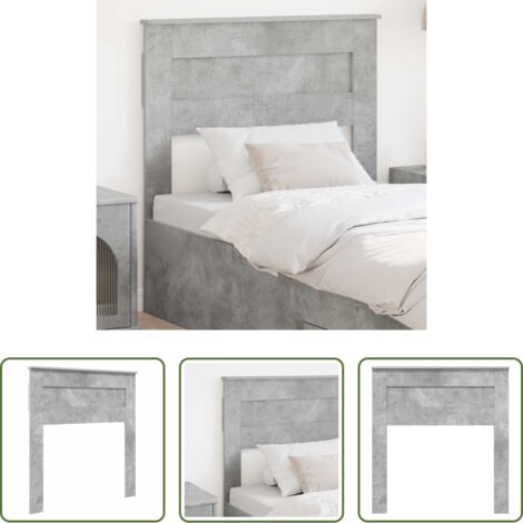 Cabecero gris concreto -  Cabecero Gris Concreto 100 cm Madera contrachapada