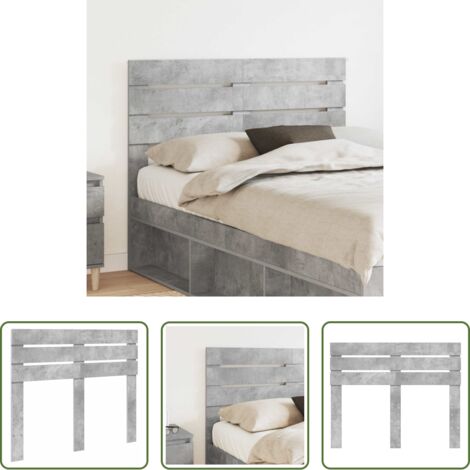 Cabecero gris concreto -  Cabecero Gris Concreto 120 cm Madera contrachapada