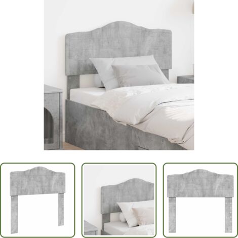 Cabecero gris concreto -  Cabecero Gris Concreto 90 cm Madera contrachapada
